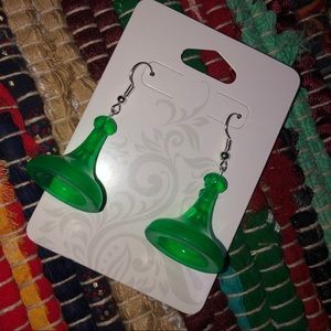 super cute green sorry earrings
